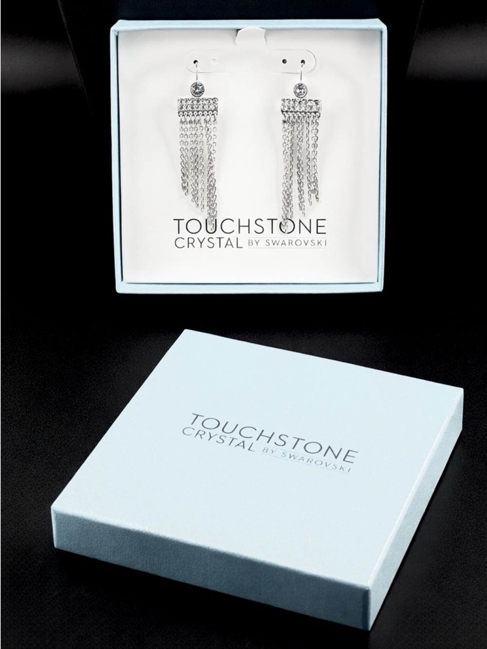 On the Fringe Earrings 
Touchstone Crystal by Swarovski